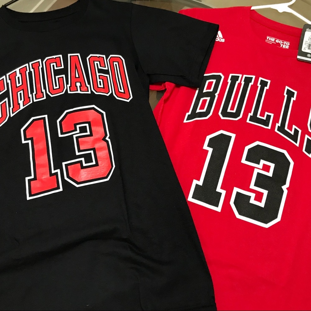 2 joakim noah chicago bulls t shirts size small